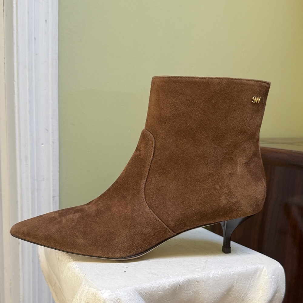 STUART WEITZMAN Brown Suede Ankle Boots size 8 B women H6N13